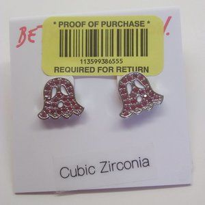 Betsey Johnson New Red and Silver Bell Earrings